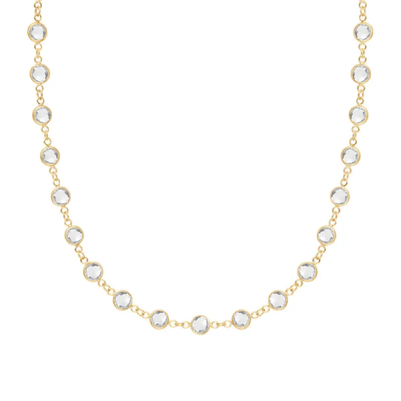 Personalized Newport Birthstone Necklace in 14k Gold sold by Haverhill