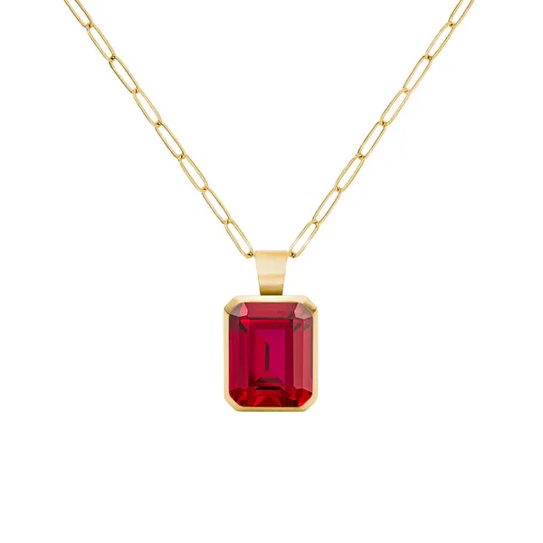 Warren Ruby Pendant in 14k Gold (July) sold by Haverhill