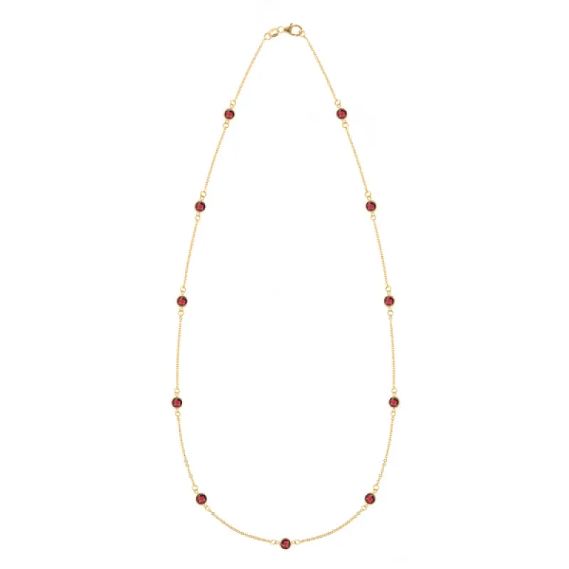 Personalized Bayberry 11 Birthstone Necklace in 14k Gold sold by Haverhill