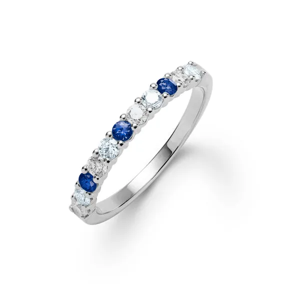 Personalized Rosecliff Birthstone Stackable Ring in 14k Gold sold by Haverhill