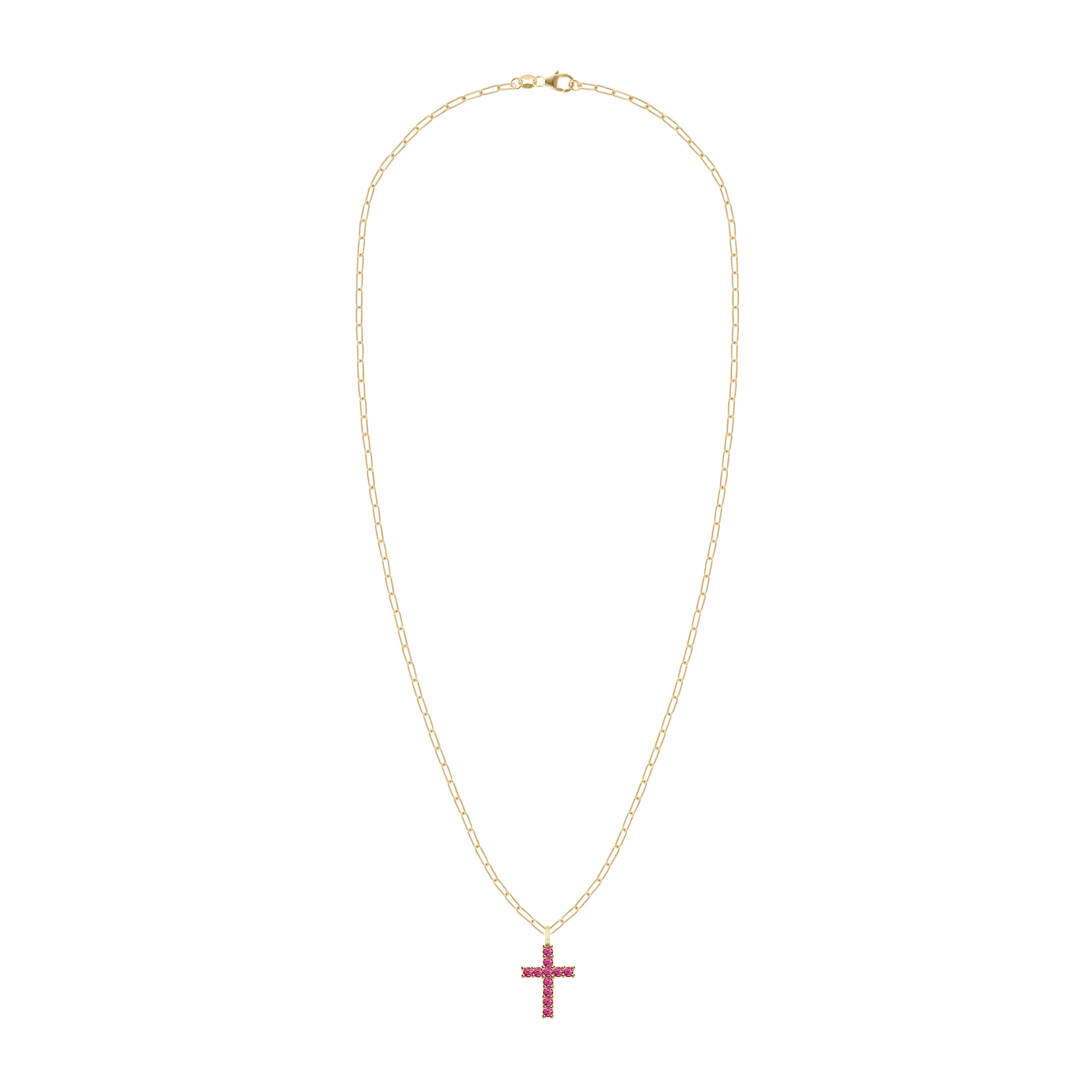 Rosecliff Cross Ruby Pendant in 14k Gold (July) sold by Haverhill product image thumbnail 4