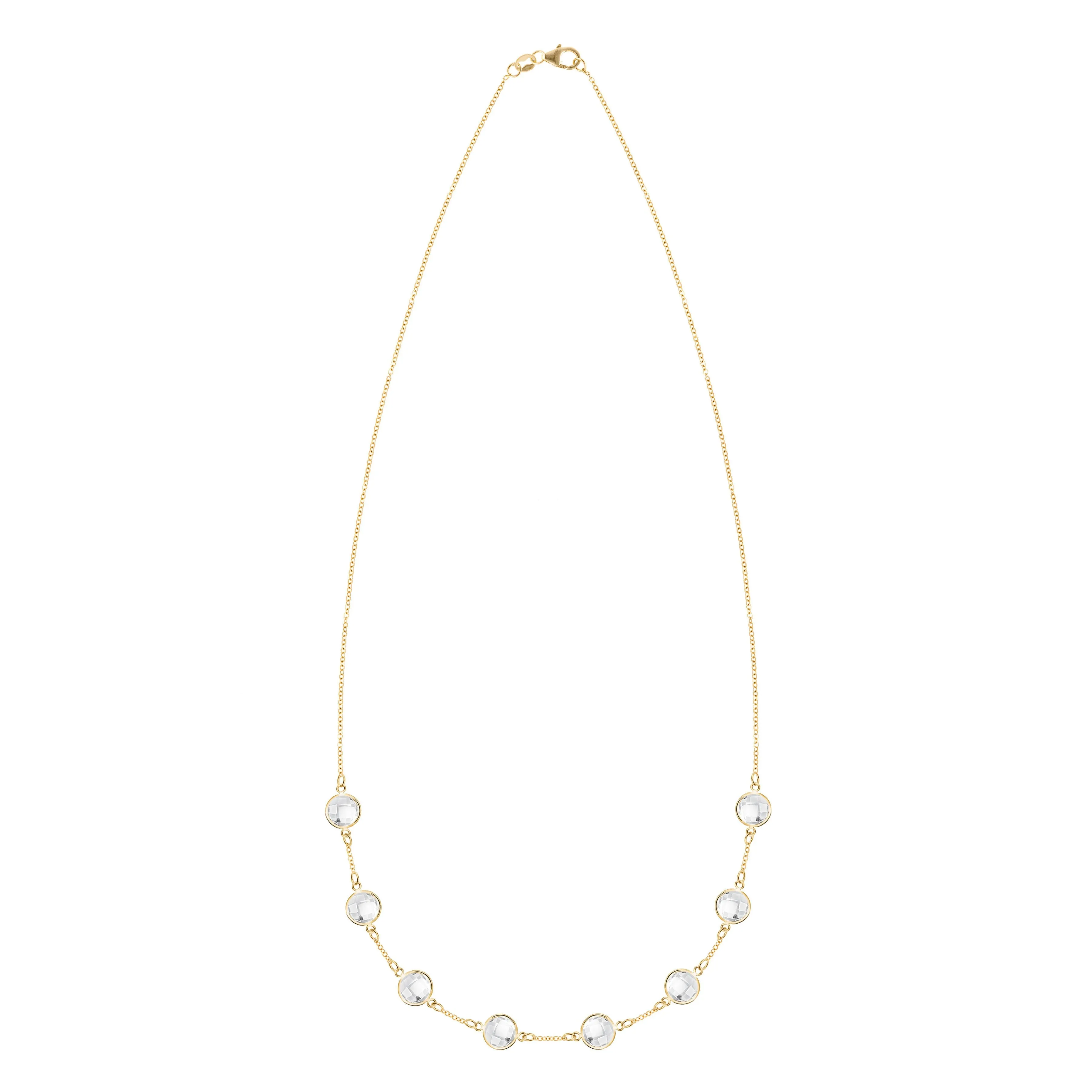 Personalized Grand 8 Birthstone Necklace in 14k Gold sold by Haverhill product image thumbnail 4