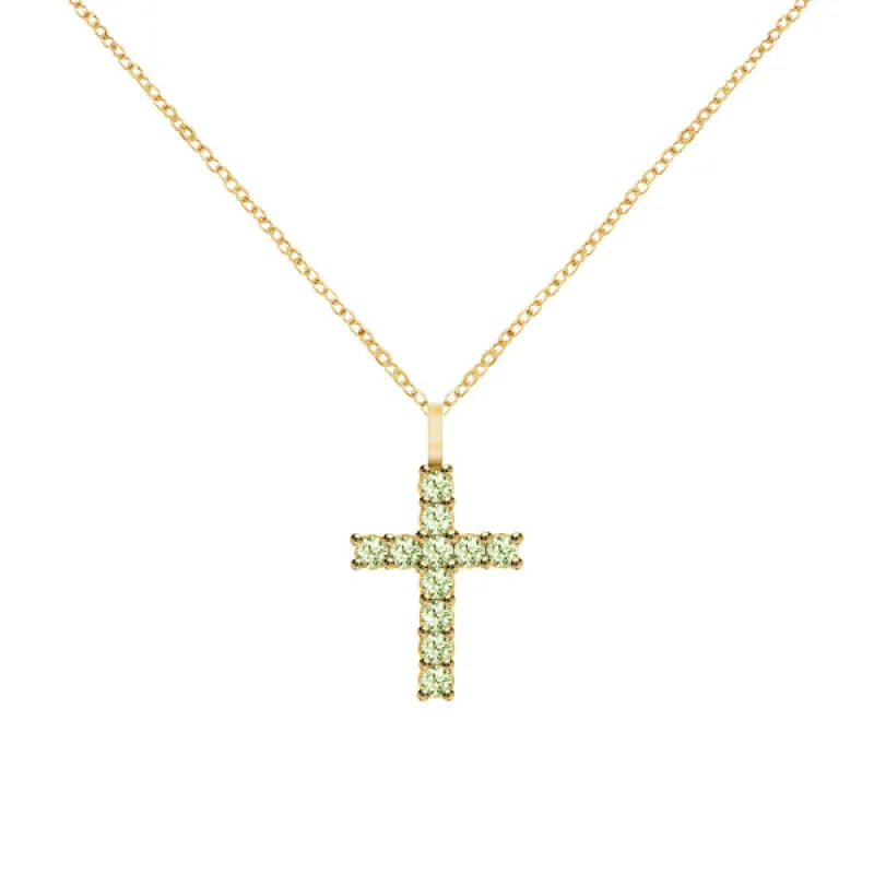Personalized Rosecliff Cross Pendant in 14k Gold sold by Haverhill