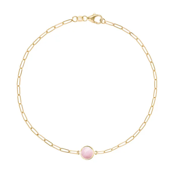 Personalized Grand 1 Birthstone Adelaide Mini Bracelet in 14k Gold sold by Haverhill