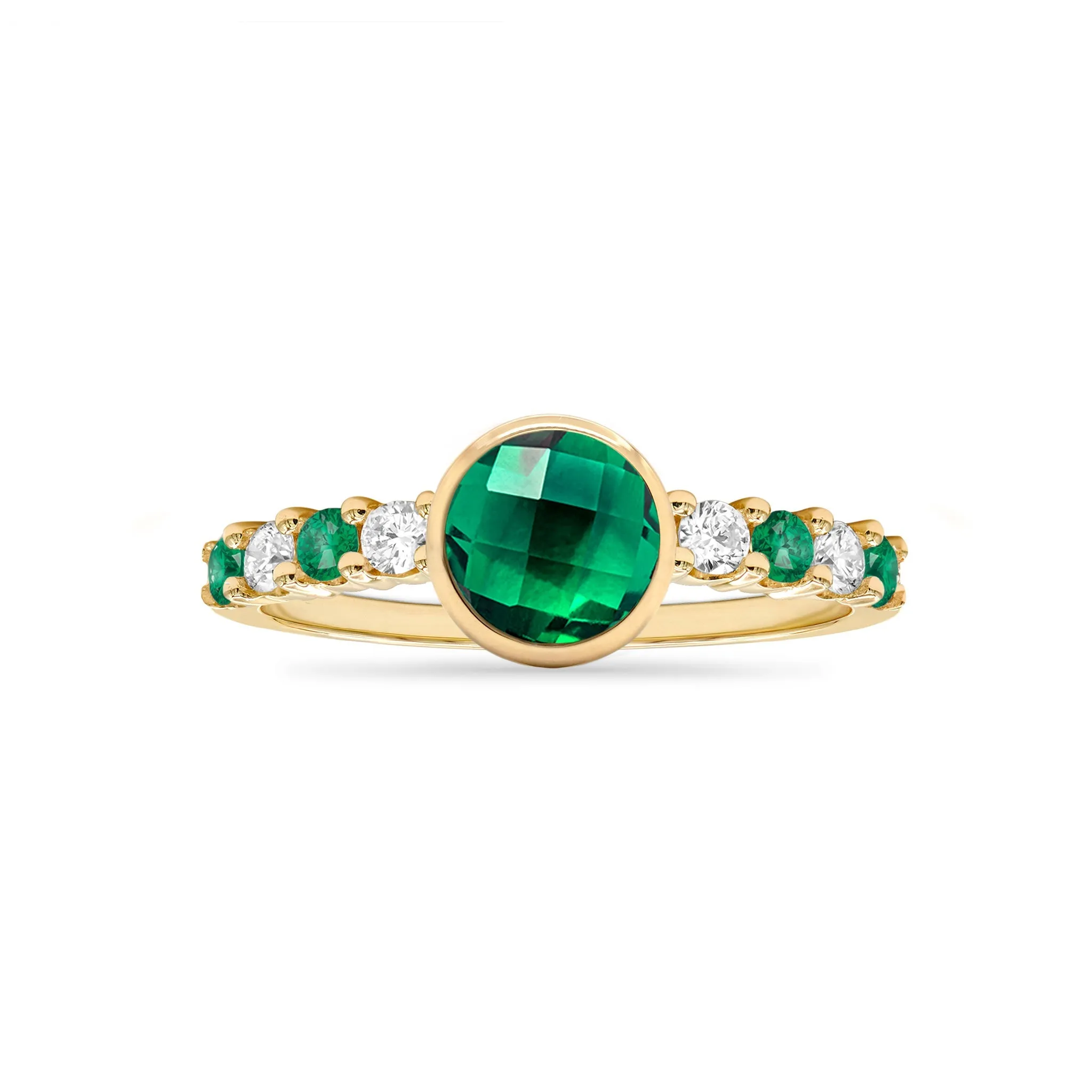 Rosecliff Grand Emerald Ring in 14k Gold (May) sold by Haverhill product image thumbnail 4