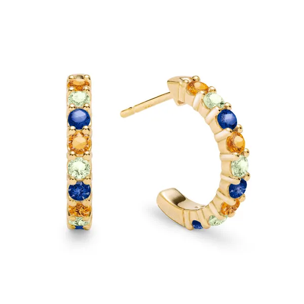 Personalized Rosecliff Birthstone Earrings in 14k Gold sold by Haverhill