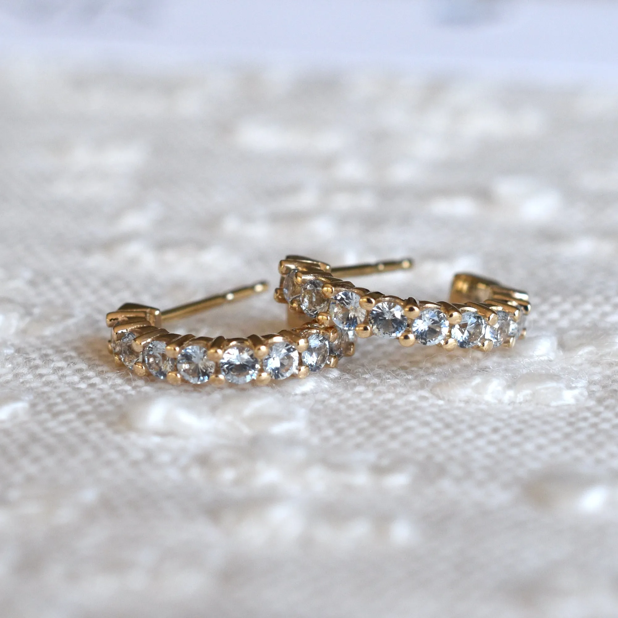 Personalized Rosecliff Birthstone Earrings in 14k Gold sold by Haverhill product image thumbnail 3