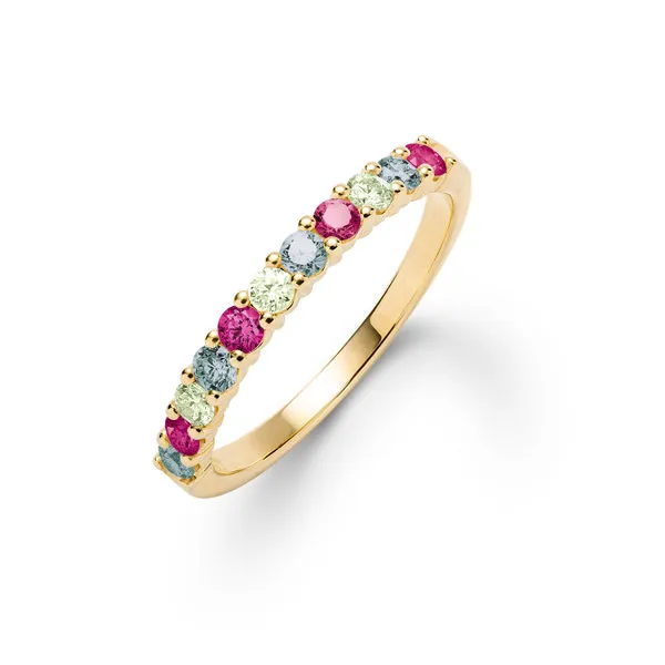 Personalized Rosecliff Birthstone Stackable Ring in 14k Gold sold by Haverhill