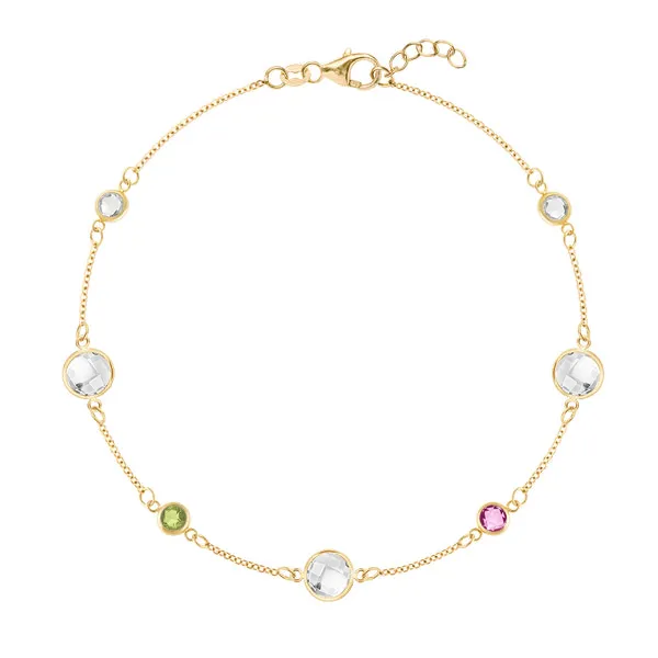 Personalized Bayberry Grand & Classic 7 Stone Bracelet in 14k Gold sold by Haverhill