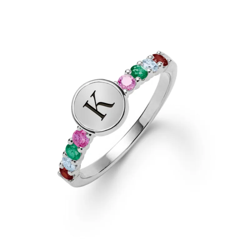 Personalized Rosecliff Letter Ring in 14k Gold sold by Haverhill
