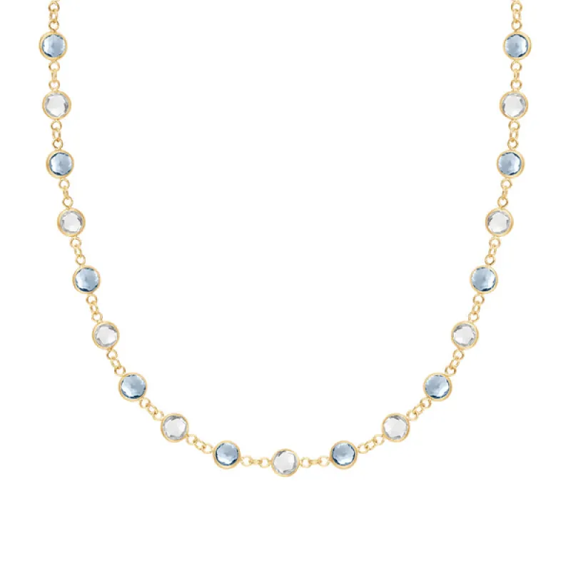 Personalized Newport Birthstone Necklace in 14k Gold sold by Haverhill