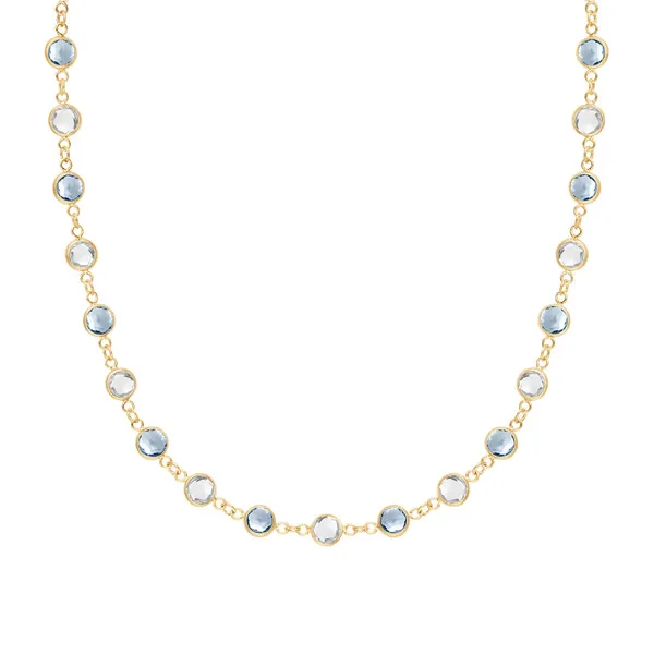 Personalized Newport Birthstone Necklace in 14k Gold sold by Haverhill