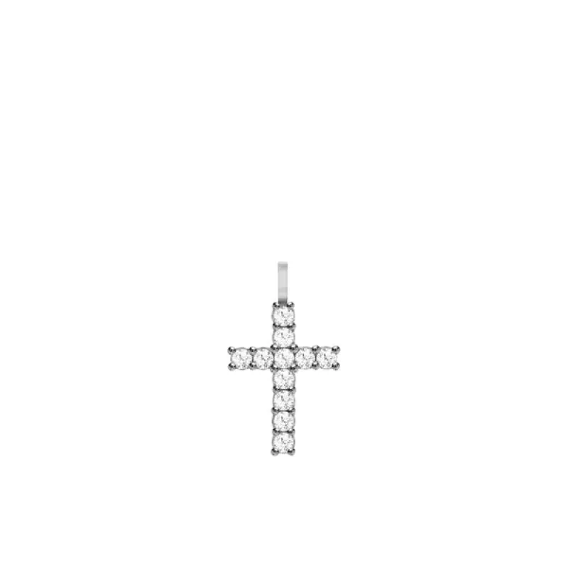 Rosecliff Cross Diamond Pendant in 14k Gold (April) sold by Haverhill