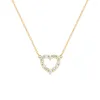 Personalized Rosecliff Small Heart Birthstone Necklace in 14k Gold sold by Haverhill