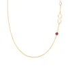 Personalized Classic Infinity & 2 Birthstone Necklace in 14k Gold sold by Haverhill