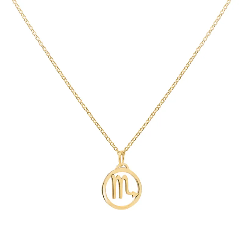Personalized Zodiac Pendant in 14k Gold sold by Haverhill