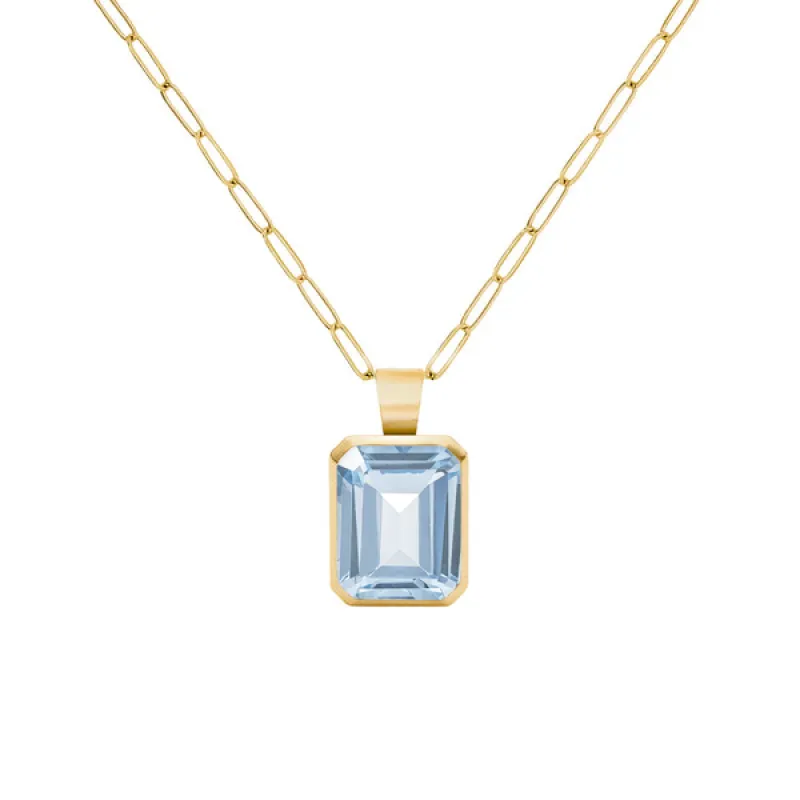 Personalized Warren Birthstone Pendant in 14k Gold sold by Haverhill