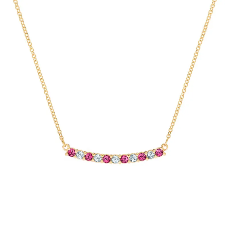 Personalized Rosecliff Bar Necklace in 14k Gold sold by Haverhill