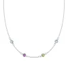 Personalized Classic 4 Birthstone Necklace in 14k Gold sold by Haverhill