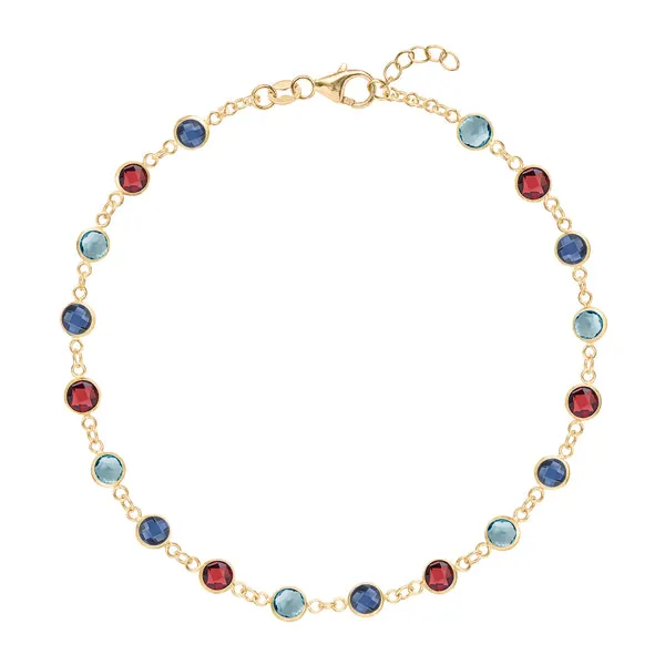 Personalized Newport Birthstone Bracelet in 14k Gold sold by Haverhill