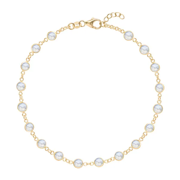 Personalized Newport Birthstone Bracelet in 14k Gold sold by Haverhill