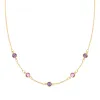 Personalized Classic 5 Birthstone Necklace in 14k Gold sold by Haverhill