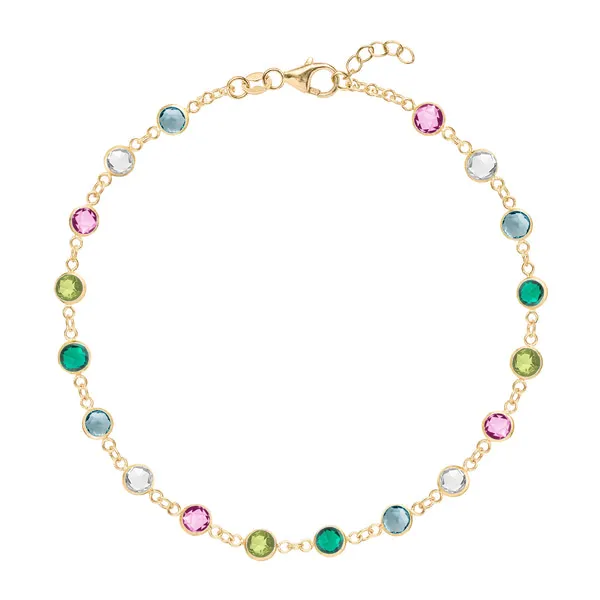 Personalized Newport Birthstone Bracelet in 14k Gold sold by Haverhill