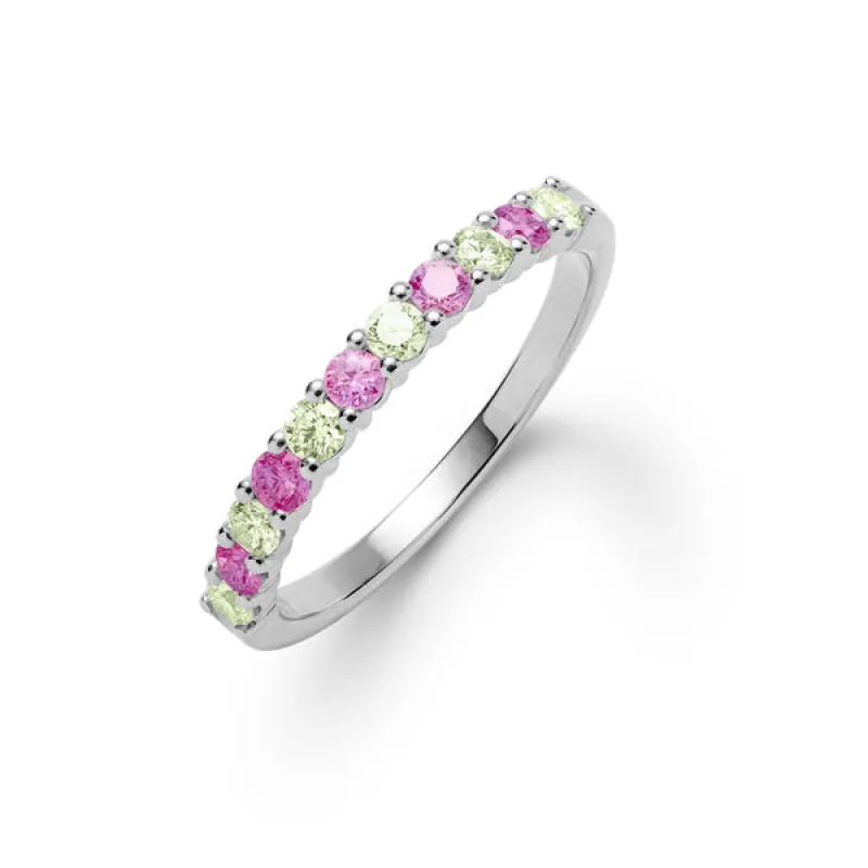 Personalized Rosecliff Birthstone Stackable Ring in 14k Gold sold by Haverhill