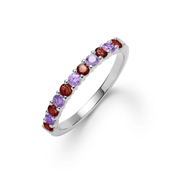 Personalized Rosecliff Birthstone Stackable Ring in 14k Gold sold by Haverhill