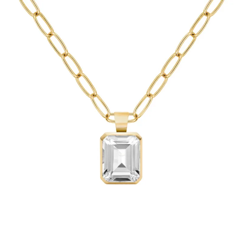 Personalized Warren Birthstone Pendant in 14k Gold sold by Haverhill