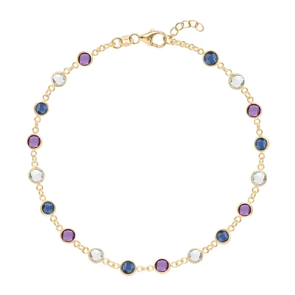 Personalized Newport Birthstone Bracelet in 14k Gold sold by Haverhill