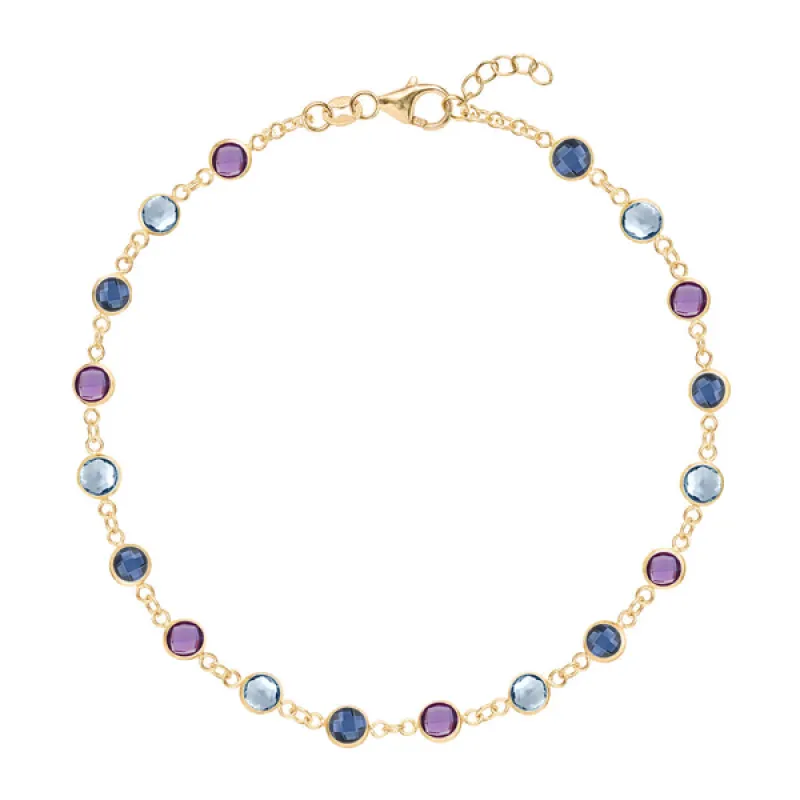 Personalized Newport Birthstone Bracelet in 14k Gold sold by Haverhill