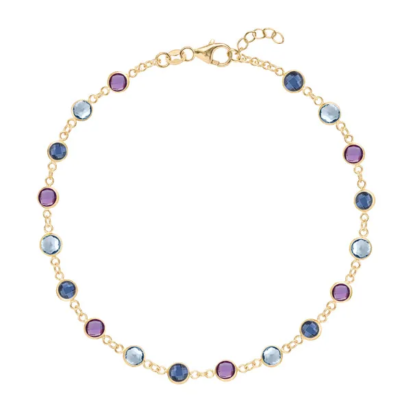 Personalized Newport Birthstone Bracelet in 14k Gold sold by Haverhill
