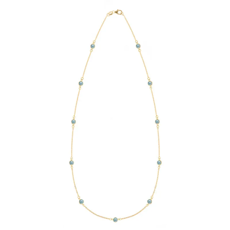 Personalized Bayberry 11 Birthstone Necklace in 14k Gold sold by Haverhill