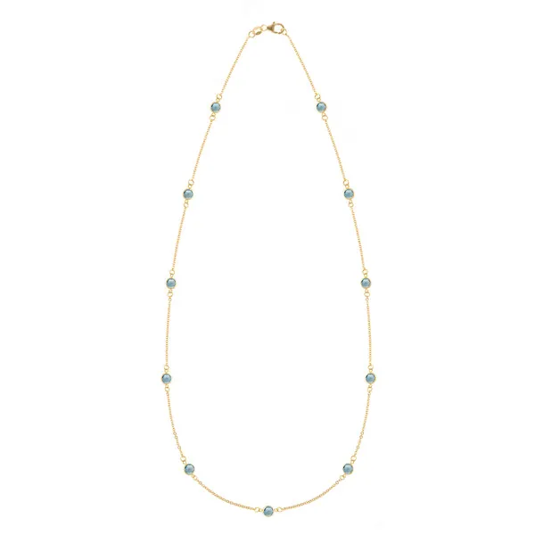 Personalized Bayberry 11 Birthstone Necklace in 14k Gold sold by Haverhill