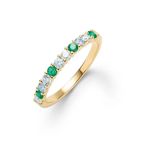 Personalized Rosecliff Birthstone Stackable Ring in 14k Gold sold by Haverhill