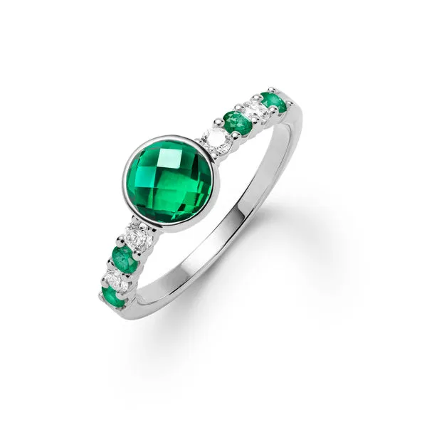 Rosecliff Grand Emerald Ring in 14k Gold (May) sold by Haverhill