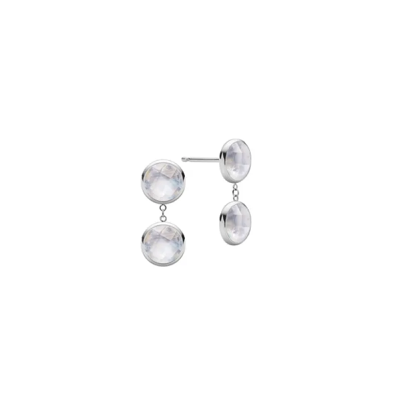 Personalized Grand 2 Birthstone Earrings in 14k Gold sold by Haverhill