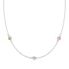 Personalized Classic 3 Birthstone Necklace in 14k Gold sold by Haverhill