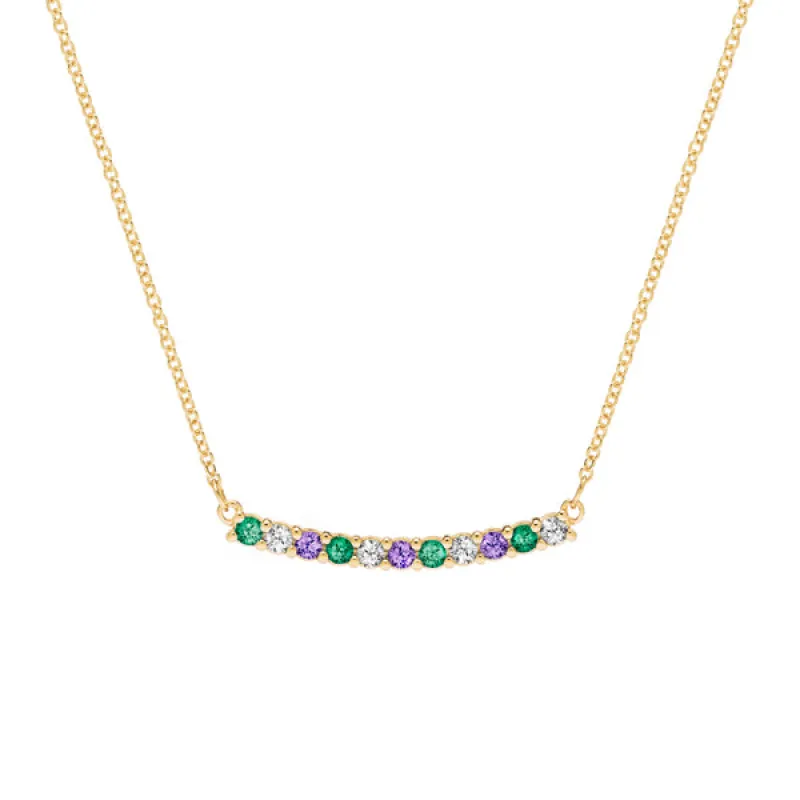 Personalized Rosecliff Bar Necklace in 14k Gold sold by Haverhill