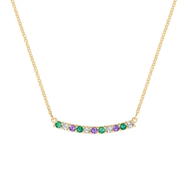 Personalized Rosecliff Bar Necklace in 14k Gold sold by Haverhill