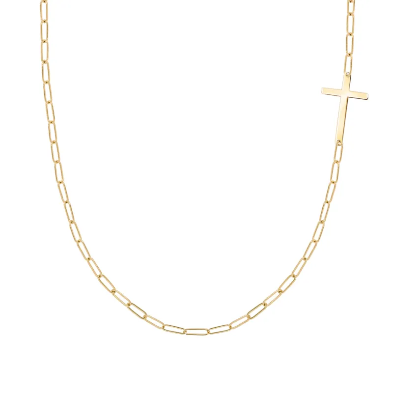 Cross Adelaide Mini Necklace in 14k Gold sold by Haverhill