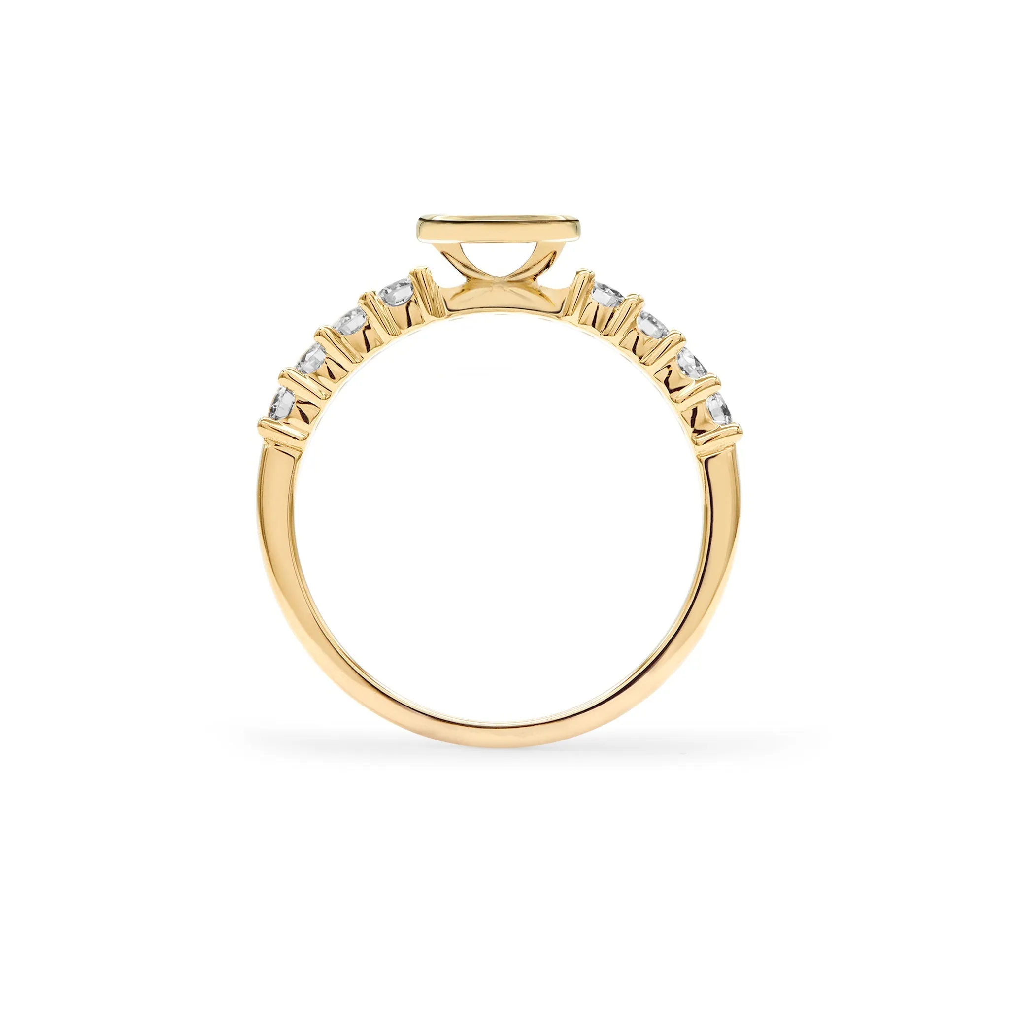 Personalized Rosecliff Letter Ring in 14k Gold sold by Haverhill product image thumbnail 4