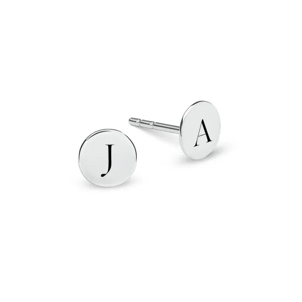Letter Stud Earrings in 14k Gold sold by Haverhill