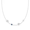 Personalized Classic 2 Letter & 2 Birthstone Necklace in 14k Gold (Single Spacing) sold by Haverhill