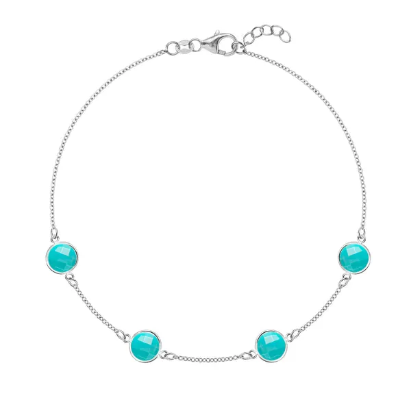 Personalized Grand 4 Birthstone Bracelet in 14k Gold sold by Haverhill