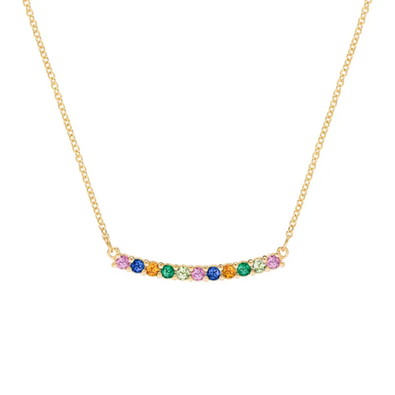 Personalized Rosecliff Bar Necklace in 14k Gold sold by Haverhill