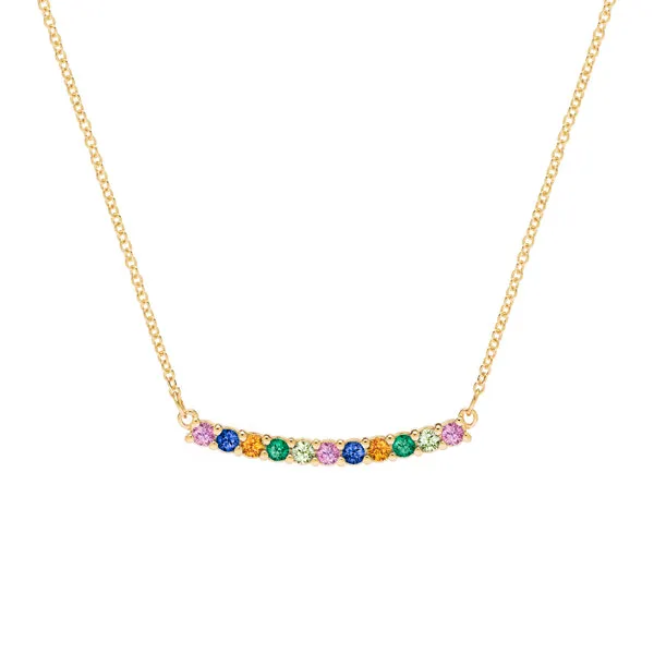 Personalized Rosecliff Bar Necklace in 14k Gold sold by Haverhill