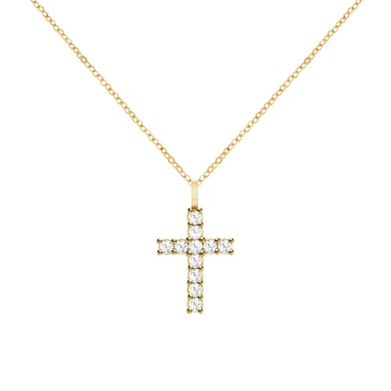 Personalized Rosecliff Cross Pendant in 14k Gold sold by Haverhill