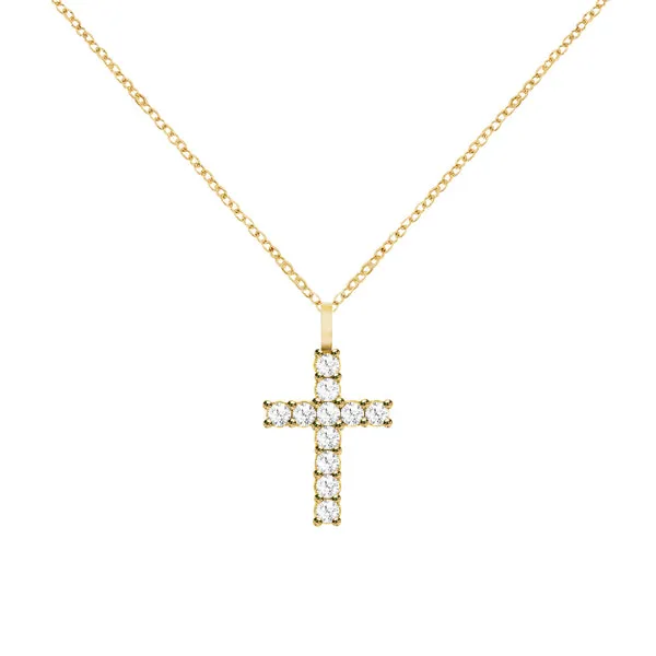Personalized Rosecliff Cross Pendant in 14k Gold sold by Haverhill